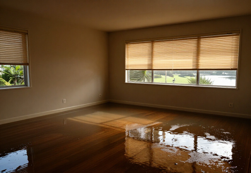 Waterlogged basement in Hunters Hill before drying